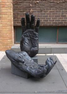 A sculpture in RMIT - which has a university and TAFE sector