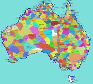 A map of the lands of Australian First Nations